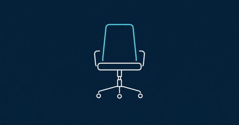 Line-Icon: leerer Chefsessel